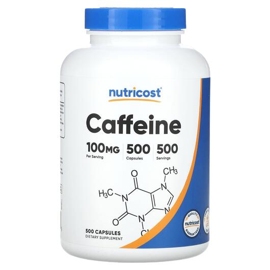 Основное фото товара Nutricost, Кофеин, Caffeine 100 mg, 500 капсул