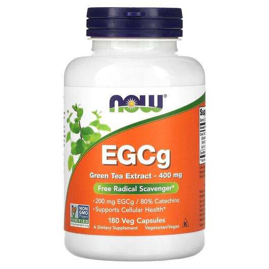 Основное фото товара NOW, Экстракт Зеленого Чая, EGCg 400 mg, 180 капсул