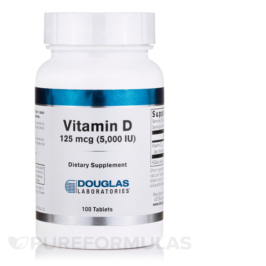 Основное фото товара Douglas Laboratories, Витамин D3, Vitamin D 5000 IU, 100 таблеток