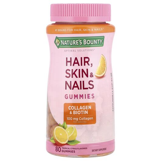 Основное фото товара Кожа ногти волосы, Hair Skin & Nails with Biotin, 80 конфет