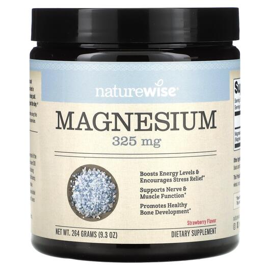 Основное фото товара Naturewise, Магний, Magnesium Strawberry 325 mg, 264 г