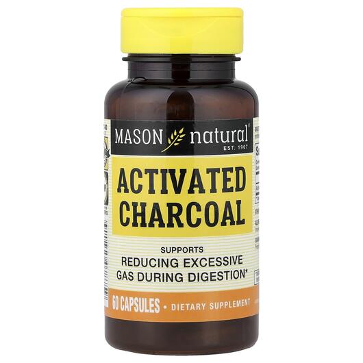 Основное фото товара Mason, Активированный уголь, Activated Charcoal, 60 капсул