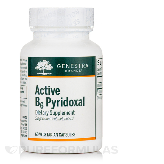 Основное фото товара Genestra, Пиридоксал-5-фосфат, Active B6 Pyridoxal, 60 капсул