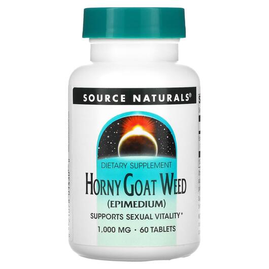 Основное фото товара Source Naturals, Горянка 1000 мг, Horny Goat Weed, 60 таблеток