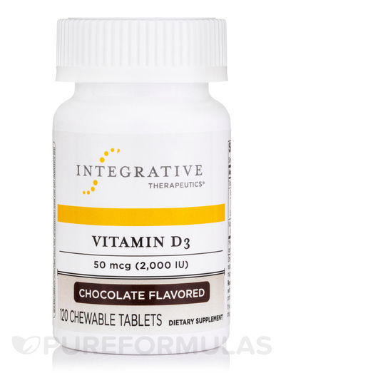 Основне фото товара Vitamin D3 2000 IU Chocolate, Вітамін D3, 120 таблеток
