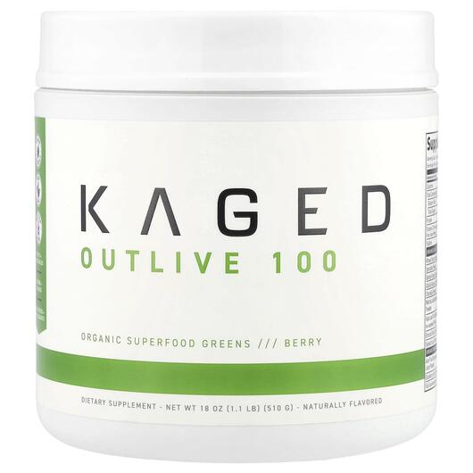 Основное фото товара Outlive 100 Premium Organic Superfoods + Greens, Супергринс, 510 