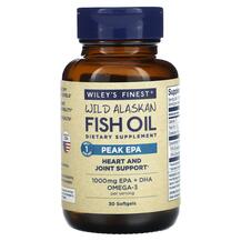 Wild Alaskan Fish Oil Peak EPA 1250 mg ЭПК Wiley's