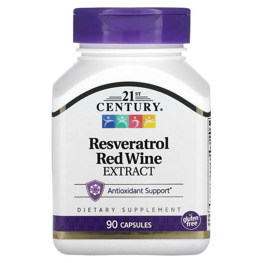 Основное фото товара Ресвератрол, Resveratrol Red Wine Extract, 90 капсул