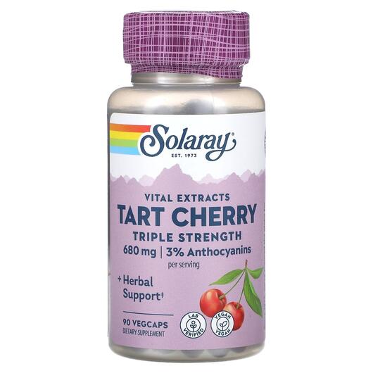 Основное фото товара Vital Extracts Tart Cherry Triple Strength, Экстракт вишни, 90 ка