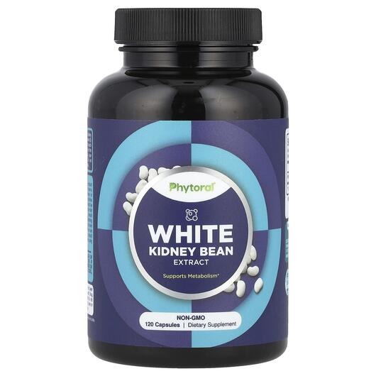 Основное фото товара Phytoral, Поддержка почек, White Kidney Bean Extract, 120 капсул