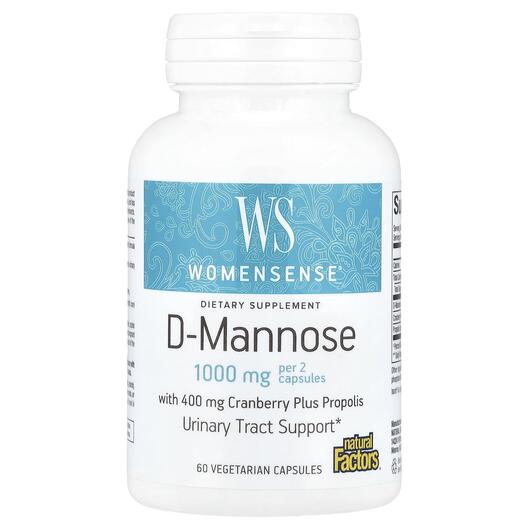 Основное фото товара Natural Factors, Д-манноза, WomenSense D-Mannose, 60 капсул