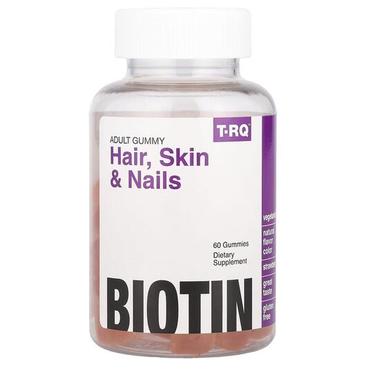Основное фото товара T-RQ, Биотин, Hair Skin & Nails Biotin, 60 конфет