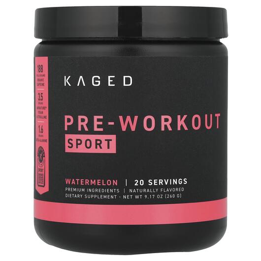 Основне фото товара PRE-KAGED Sport Pre-Workout Watermelon, Передтренувальний комплек
