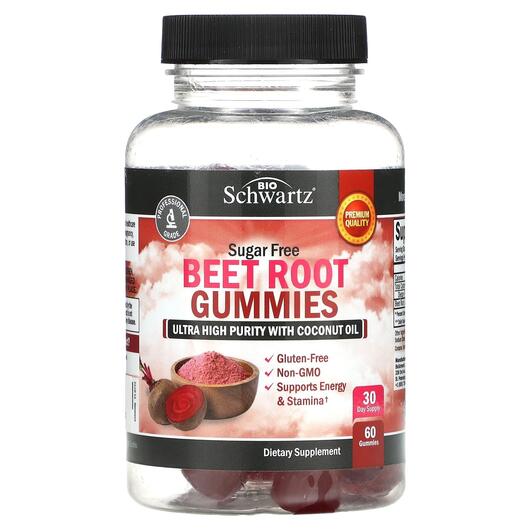 Основное фото товара Красная свекла, Beet Root Gummies Sugar Free, 60 таблеток