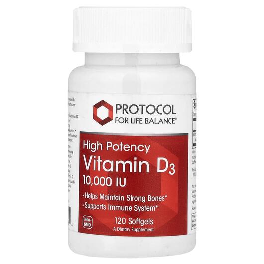 Основное фото товара Витамин D3, Vitamin D-3 10000 IU, 120 капсул