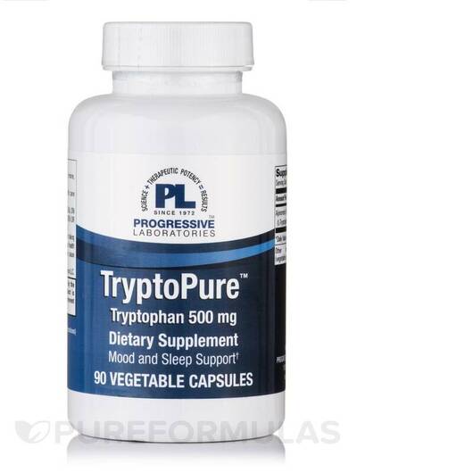 Основное фото товара L-Триптофан, TryptoPure L-Tryptophan 500 mg, 90 капсул