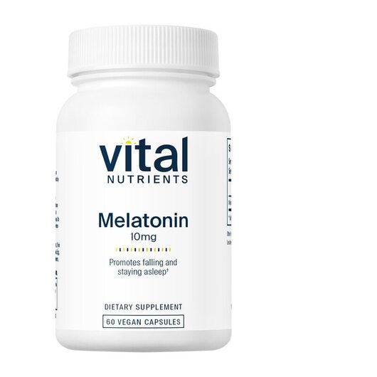 Основное фото товара Vital Nutrients, Мелатонин, Melatonin 10 mg, 60 капсул