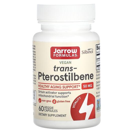 Основное фото товара Jarrow Formulas, Птеростильбен, Trans-Pterostilbene, 60 капсул