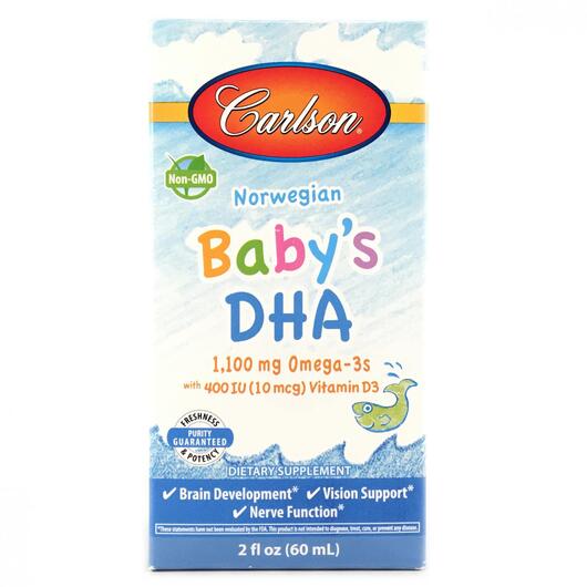 Основное фото товара ДГК для детей с витамином D3, Norwegian Baby's DHA, 60 мл