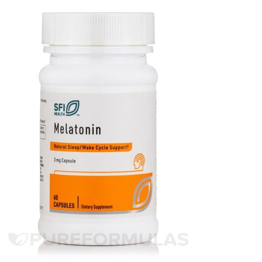 Основное фото товара Klaire Labs, Мелатонин, Melatonin 3 mg, 60 капсул