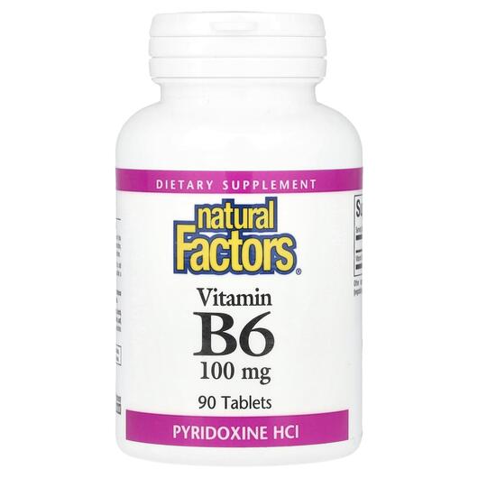 Основное фото товара Vitamin B6 Pyridoxine HCl 100 mg, Витамин B6 Пиридоксин, 90 табле