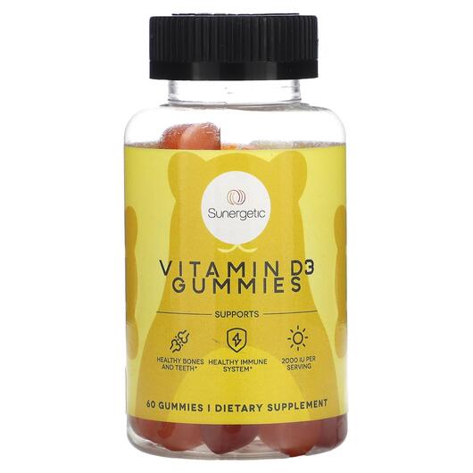 Основне фото товара Vitamin D3 Gummies Strawberry Peach and Mango, Вітамін D3, 60 таб