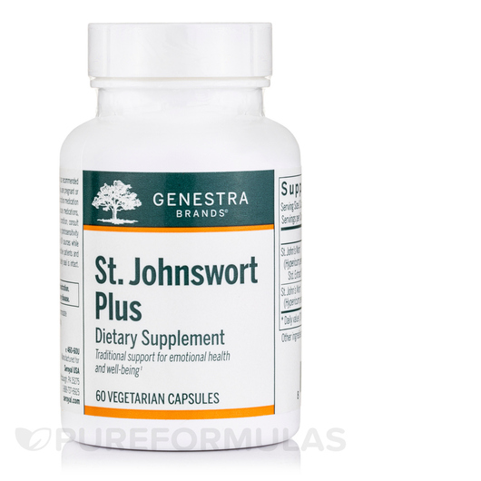 Основное фото товара Genestra, Зверобой, St. Johnswort Plus, 60 капсул