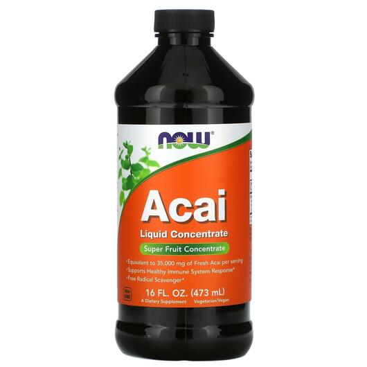 Основное фото товара NOW, Асаи, Acai Concentrate, 473 мл