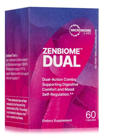 Основное фото товара Microbiome Labs, Поддержка стресса, Zenbiome DUAL, 60 капсул