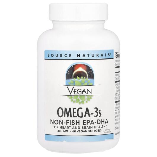 Основное фото товара Омега 3 6 9, Vegan Omega 3S EPA DHA 300 mg 60 Vegan, 60 капсул