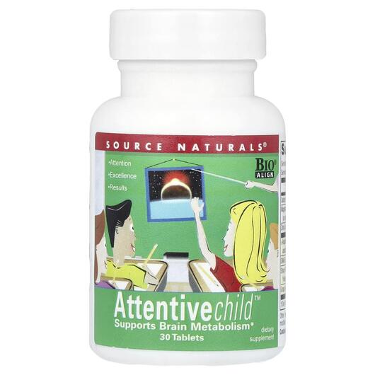 Основное фото товара Source Naturals, Поддержка мозга, Attentive Child, 30 таблеток