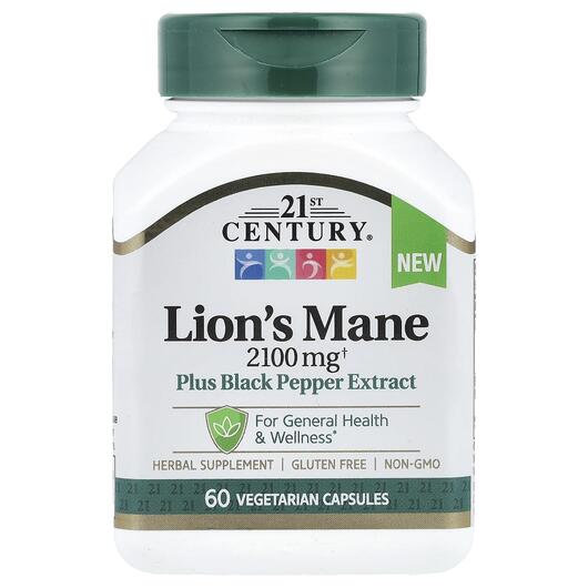 Основное фото товара 21st Century, Грибы Львиная грива, Lion's Mane 2100 mg, 60 к