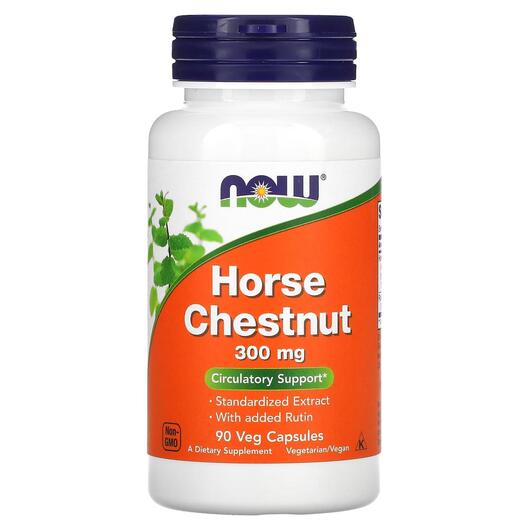 Основное фото товара NOW, Конский каштан, Horse Chestnut 300 mg, 90 капсул