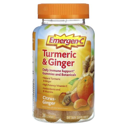 Основное фото товара Turmeric & Ginger Citrus-Ginger, Экстракт корня куркумы, 36 т