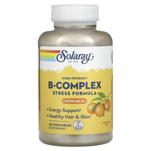 Основное фото товара High Potency Vitamin B-Complex, Жевательный B-Комплекс с C, 50 ко