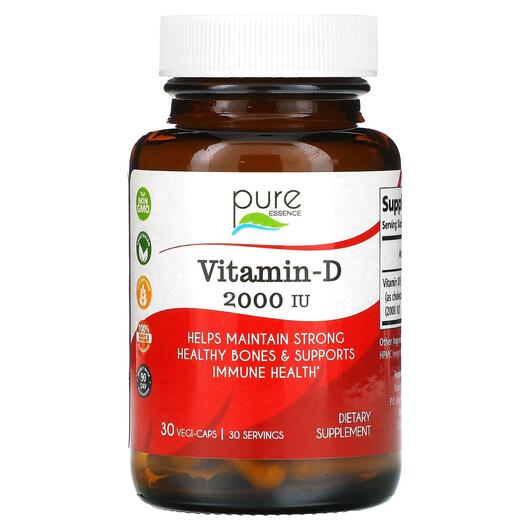 Основное фото товара Pure Essence, Витамин D3 2000 МЕ, Vitamin-D 2000 IU, 30 капсул