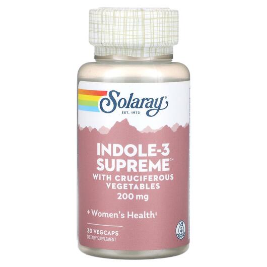 Основное фото товара Solaray, Индол Карбинол, Indole-3 Supreme 200 mg, 30 капсул