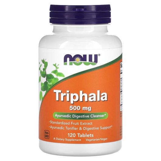 Основное фото товара NOW, Трифала 500 мг, Triphala 500 mg 120, 120 таблеток