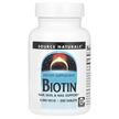 Фото товару Source Naturals, Biotin 5000 mcg, Вітамін B7 Біотин, 200 таблеток