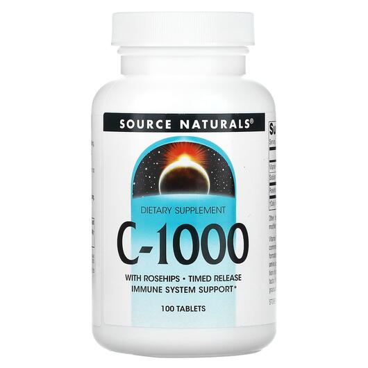 Основное фото товара Source Naturals, Витамин C-1000, C-1000 100, 100 таблеток