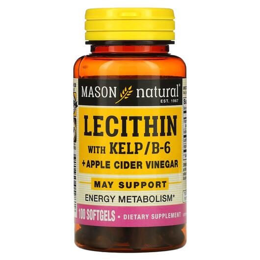 Основное фото товара Lecithin with Kelp/B6 Plus, Лецитин с яблочным уксусом, 100 капсу