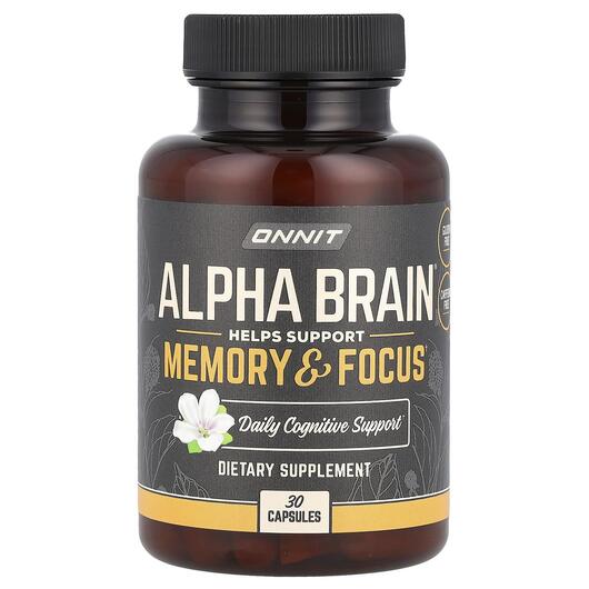 Основное фото товара Onnit, Поддержка мозга, Alpha Brain, 30 капсул