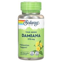 True Herbs Damiana 370 mg Дамиана Solaray 100 капсул