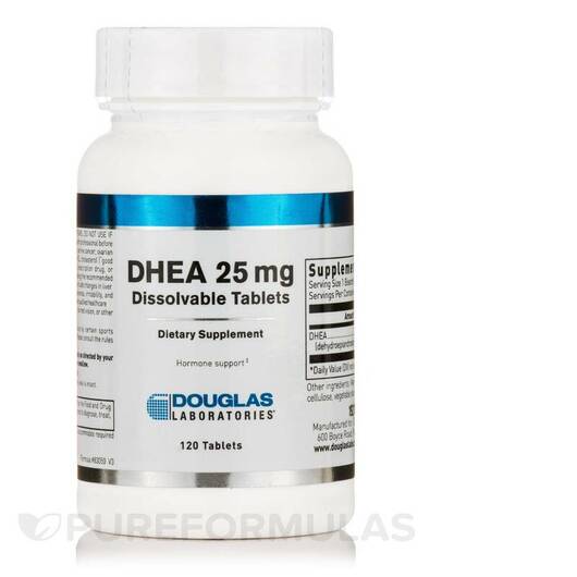 Основное фото товара Дегидроэпиандростерон, DHEA 25 mg Dissolvable, 120 таблеток