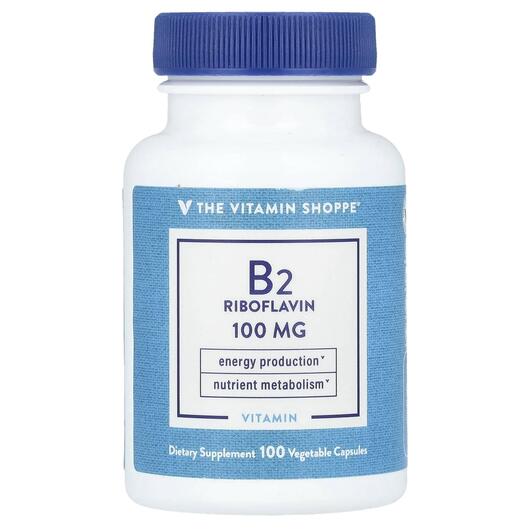 Основное фото товара Витамин B2 Рибофлавин, Vitamin B2 Riboflavin 100 mg, 100 капсул