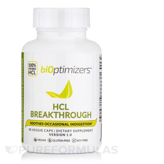 Основное фото товара BiOptimizers, Бетаин гидрохлорид, HCL Breakthrough, 90 капсул