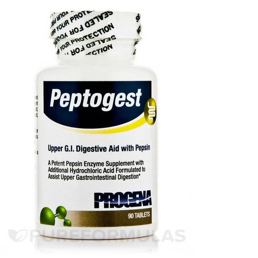 Основное фото товара Progena, Ферменты, Peptogest, 90 таблеток