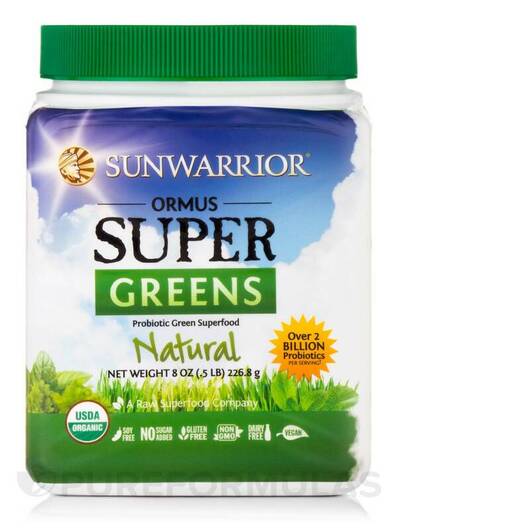 Основное фото товара Супергринс, Organic Ormus SuperGreens Natural, 226.8 г