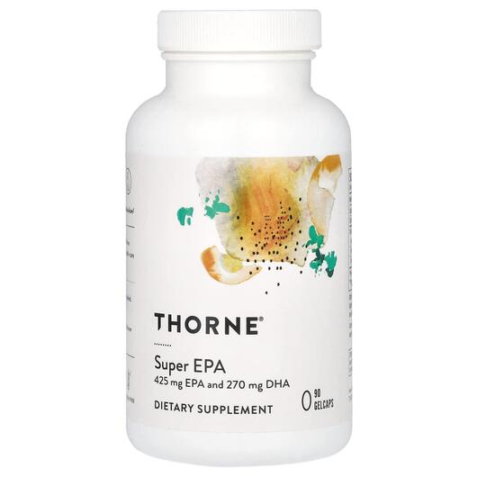 Основное фото товара Thorne, Омега 3, Super EPA EPA & DHA, 90 капсул