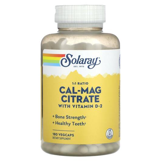 Основное фото товара 1:1 Ratio Cal-Mag Citrate with Vitamin, Кальций Магний, 180 Vegca